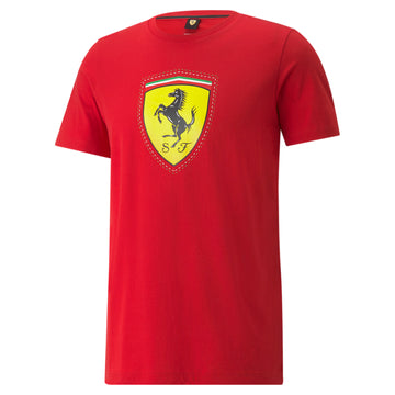 FERRARI PUMA MENS BIG SHIELD T-SHIRT RED
